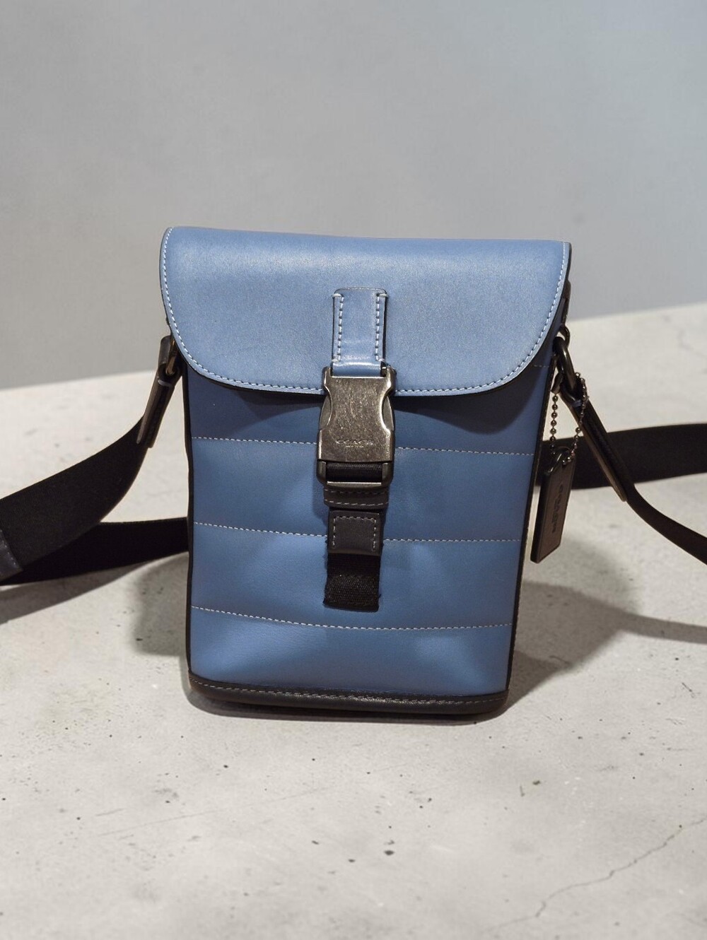 Coach Track Small Flap Crossbody With Quilting